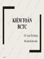 Tải bài giảng kiểm toán báo cáo tài chính