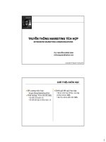 Tải bài giảng truyền thông marketing tích hợp
