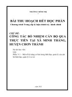tiểu luận trung cấp chính trị  học phần kỹ năng lãnh đạo quản lý ở cơ sở  Công tác bổ nhiệm cán bộ qua thực tiễn tại xã Minh Thắng, huyện Chơn Thành