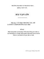 Hình tượng nhân vật Santiago (Tiểu thuyết Ông già và biển cả của Hemingway) với hình tượng người anh hùng Ulyssée (Sử thi Odyssée của Homère) từ góc nhìn so sánh.