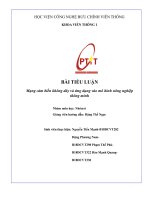 BÀI TIỂU LUẬN Mạng cảm biến không dây và ứng dụng vào mô hình nông nghiệp thông minh