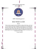 Đánh giá thực trạng quản lý xúc tiến quốc tế của tổng công ty may 10