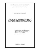 (SKKN 2022) xây dựng ma trận, bảng đặc tả và đề kiểm tra học kỳ 1 môn vật lý lớp 11 theo hướng đổi mới kiểm tra đánh giá 