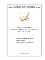 (SKKN 2022) một số giải pháp nâng cao chất lượng dạy nghề cắt may 