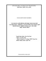 (SKKN 2022) vận dụng mô hình lớp học đảo ngược vào bài dạy phong cách ngôn ngữ báo chí nhằm phát triển năng lực số cho học sinh THPT 
