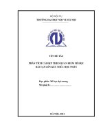 PHÂN TÍCH CÁI ĐẸP THEO QUAN ĐIỂM MĨ HỌC  BÀI TẬP LỚN KẾT THÚC HỌC PHẦN