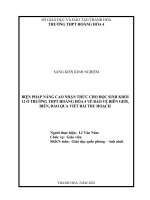 (SKKN 2022) biện pháp nâng cao nhận thức cho học sinh khối 12 ở trường thph hoằng hóa 4 về bảo vệ biên giới, biển, đảo qua viết bài thu hoạch 