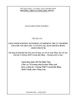 (SKKN 2022) USING MIND MAPPING TECHNIQUE TO IMPROVE THE 12th GRADERS’ ENGLISH VOCABULARY AT LUONG DAC BANG HIGH SCHOOL 