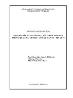 (SKKN 2022) Một số giải pháp nâng cao chất lượng giáo dục sức khỏe sinh sản cho học sinh thông qua mục 1 Bài 23 Cơ cấu dân số Địa lí 10