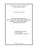 (SKKN 2022) một số giải pháp nâng cao hiệu quả học tập và ôn thi tốt nghiệp THPT môn địa lí cho học sinh khối 12 ở trường THPT nga sơn 