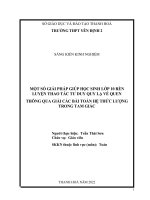 (SKKN 2022) một số giải pháp giúp học sinh lớp 10 rèn luyện thao tác tư duy quy lạ về quen thông qua giải các bài toán hệ thức lượng trong tam giác 