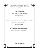 TIỂU LUẬN môn học PHÂN TÍCH và xử lý dữ LIỆU SPSS NGHIÊN cứu đặc điểm LAO ĐỘNG của CÔNG TY đại HOÀNG 