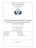 BÀI TẬP LỚN MÔN PHƯƠNG PHÁP NGHIÊN CỨU KHOA HỌC ĐỀ TÀI GIẢI PHÁP NÂNG CAO CHẤT LƯỢNG DỊCH VỤ BUỒNG TẠI KHÁCH SẠN LOTTE HÀ NỘI