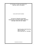 (SKKN 2022) xây dựng lớp học hạnh phúc nhằm nâng cao chất lượng giáo dục cho học sinh lớp chủ nhiệm 