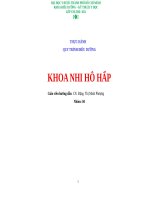 KẾ HOẠCH CHĂM SÓC NHI KHOA HÔ HẤP