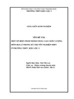 (SKKN 2022) Một số biện pháp nhằm nâng cao chất lượng môn Địa lí trong kì thi tốt nghiệp THPT ở trường THPT Hậu Lộc 3