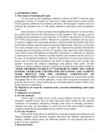 (SKKN 2022) some methods to help 12th graders in trieu son 3 high school overcome unexpected situations and achieve good results for the general certificate of secondary education 