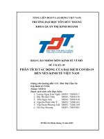 Phân tích tác động của đại dịch covid 19 đến nền kinh tế việt nam 