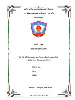 Tiểu luận Dân sự: Nội dung của quyền sở hữu theo quy định của Bộ luật dân sự năm 2015