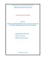 (SKKN 2022) một số giải pháp nhằm nâng cao chất lượng ôn tập trắc nghiệm lịch sử việt nam lớp 12 