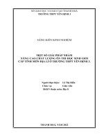 (SKKN 2022) Một số giải pháp nhằm nâng cao chất lượng ôn thi học sinh giỏi cấp tỉnh môn Địa lí ở trường THPT Yên Định 3