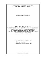 (SKKN 2022) phát huy tính tích cực và phát triển năng lực sáng tạo của học sinh thông qua việc tổ chức hoạt động tự làm một số thí nghiệm đơn giản sau khi học bài dòng điện trong chất điện phân (SGK vật lí 11 –THPT) 