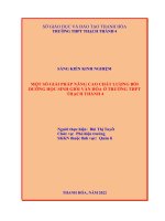 (SKKN 2022) một số giải pháp nâng cao chất lượng bồi dưỡng học sinh giỏi văn hóa ở trường THPT thạch thành 4  