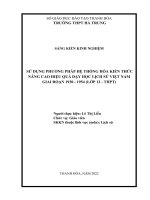 (SKKN 2022) sử dụng phương pháp hệ thống hóa kiến thức nâng cao hiệu quả dạy học lịch sử việt nam giai đoạn 1930   1954 (lớp 12   THPT) 