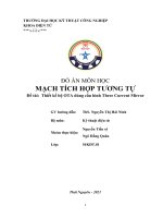 ĐỒ án môn học MẠCH TÍCH hợp TƯƠNG tự đề tài thiết kế bộ OTA dùng cấu hình three current mirror 