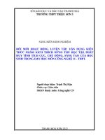 (SKKN 2022) Đổi mới hoạt động luyện tập, vận dụng kiến thức nhằm kích thích hứng thú học tập, phát huy tính tích cực, chủ động, sáng tạo của học sinh trong dạy học môn Công nghệ 11  THPT