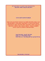 (SKKN 2022) một số giải pháp nhằm tạo môi trường học tập hạnh phúc, giáo dục đạo đức và kĩ năng sống cho đoàn viên thanh niên trường THPT thạch thành 4 thông qua hoạt động trải nghiệm sáng tạo của đoàn thanh niên 