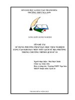 (SKKN 2022) sử dụng phương pháp dạy học trải nghiệm sáng tạo khi dạy một số tiết lịch sử đại phương trong chương trình lịch sử 10 