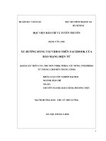 Xu hướng đăng tải video trên facebook của báo mạng điện tử (khảo sát trên cnn, the new york times, vtc news, vnexpress từ tháng 12018 đến tháng 32018) 