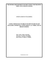 (SKKN 2022) Using mind-mapping to help students develop English communication skills at Trieu Son II High School