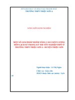 (SKKN 2022) một số giải pháp nhằm nâng cao chất lượng môn lịch sử trong kì thi tốt nghiệpTHPT ở trường THPT triệu sơn 4 huyện triệu sơn 