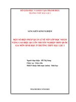 (SKKN 2022) một số biện pháp quản lí nề nếp lớp học nhằm nâng cao hiệu quả ôn thi tốt nghiệp THPT quốc gia môn sinh học ở trường THPT hậu lộc i 