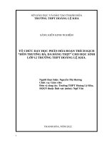 (SKKN 2022) tổ chức dạy học phân hóa kịch hồn trương ba, da hàng thịt của lưu quang vũ cho học sinh lớp 12 trường trung học phổ thông hoàng lệ kha 