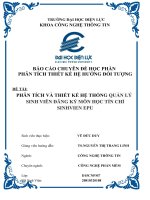 BÁO CÁO CHUYÊN ĐỀ HỌC PHẦN PHÂN TÍCH THIẾT KẾ HỆ HƯỚNG ĐỐI TƯỢNG đề tài PHÂN TÍCH VÀ THIẾT KẾ HỆ THỐNG QUẢN LÝ SINH VIÊN ĐĂNG KÝ MÔN HỌC TÍN CHỈ SINHVIEN EPU
