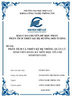 BÁO CÁO CHUYÊN ĐỀ HỌC PHẦN PHÂN TÍCH THIẾT KẾ HỆ HƯỚNG ĐỐI TƯỢNG đề tài PHÂN TÍCH VÀ THIẾT KẾ HỆ THỐNG QUẢN LÝ SINH VIÊN ĐĂNG KÝ MÔN HỌC TÍN CHỈ SINHVIEN EPU