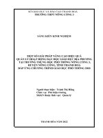 (SKKN 2022) một số giải pháp nâng cao hiệu quả quản lý hoạt động dạy học giáo dục địa phương tại trường THPT nông cống 3, huyện nông cống, tỉnh thanh hoáđáp ứng chương trình giáo dục phổ thông 2018 