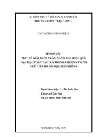 (SKKN 2022) một số giải pháp nhằm nâng cao hiệu quả dạy học phần tác giả trong chương trình ngữ văn THPT 