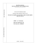 NGHIÊN CỨU HỆ THỐNG TREO CÓ ĐIỀU KHIỂN  TRÊN XE AUDI A3