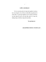 (Luận án tiến sĩ) Huy động vốn đầu tư phát triển tại Thủ đô Viêng Chăn nước Cộng Hòa Dân Chủ Nhân Dân Lào