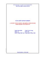 (SKKN 2022) a study into useful reading strategies for grade 10 students 