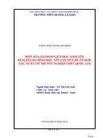 (SKKN 2022) một số giải pháp giúp học sinh yếu kém, trung bình học tốt chuyên đề tổ hợp  xác suất ôn thi tốt nghiệp THPT quốc gia 
