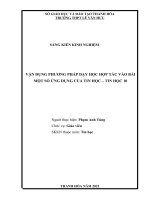 (SKKN 2022) vận dụng phương pháp dạy học hợp tác vào bài một số ứng dụng của tin học tin học 10 