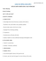 Giáo án tiếng Anh lớp 2 sách Chân trời sáng tạo - Giáo viên Việt Nam