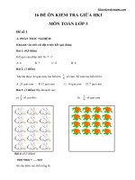 Đề thi giữa kì 1 toán 3 năm học 2020 – 2021 - Giáo viên Việt Nam