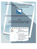 THNG kê KINH DOANH và KINH tế đ tài PHÂN TÍCH HÀNH VI MUA sắm TRỰC TUYẾN của SINH VIÊN ĐHKT – đhđn 