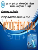 KẾ HOẠCH MARKETING MIX CHO SẢN PHẨM NƯỚC UỐNG THỂ THAO AQUARIUS